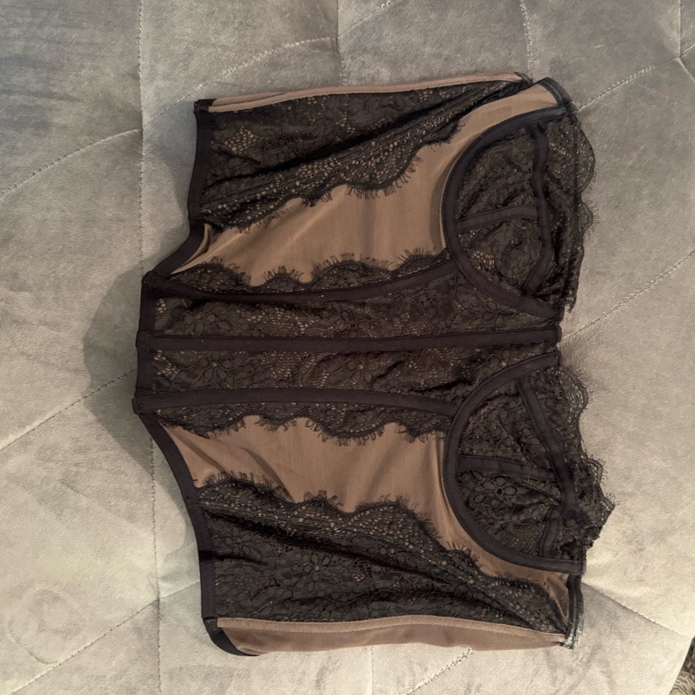 Out from under corset top